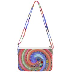 Swirl Vortex Emoji Cyclone Motion Double Gusset Crossbody Bag by Paksenen