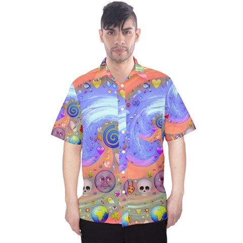 Swirl Vortex Emoji Cyclone Motion Men s Hawaii Shirt by Paksenen