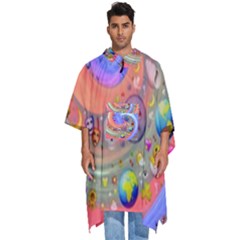 Swirl Vortex Emoji Cyclone Motion Men s Hooded Rain Ponchos by Paksenen