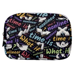 Time Nonlinear Curved Linear Make Up Pouch (small)