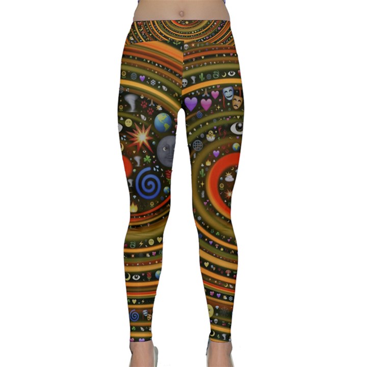 Swirl Vortex Emoji Cyclone Motion Art Classic Yoga Leggings