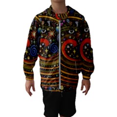 Swirl Vortex Emoji Cyclone Motion Art Kids  Hooded Windbreaker