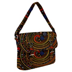 Swirl Vortex Emoji Cyclone Motion Art Buckle Messenger Bag by Paksenen