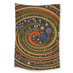 Swirl Vortex Emoji Cyclone Motion Art Large Tapestry