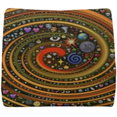 Swirl Vortex Emoji Cyclone Motion Art Seat Cushion by Paksenen