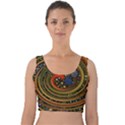 Swirl Vortex Emoji Cyclone Motion Art Velvet Crop Top View1