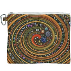 Swirl Vortex Emoji Cyclone Motion Art Canvas Cosmetic Bag (xxxl) by Paksenen