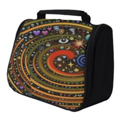 Swirl Vortex Emoji Cyclone Motion Art Full Print Travel Pouch (small) by Paksenen