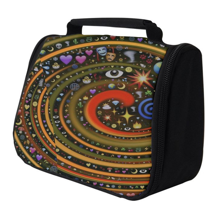 Swirl Vortex Emoji Cyclone Motion Art Full Print Travel Pouch (Small)