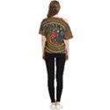 Swirl Vortex Emoji Cyclone Motion Art One Shoulder Cut Out T-Shirt View2