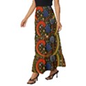 Swirl Vortex Emoji Cyclone Motion Art Tiered Ruffle Maxi Skirt View2