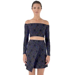 Do Be Action Stillness Doing Off Shoulder Top With Skirt Set by Paksenen