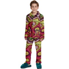 Chaos Unknown Unfamiliar Strange Kids  Long Sleeve Velvet Pajamas Set by Paksenen