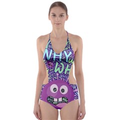 Why Not Question Reason Cut-out One Piece Swimsuit by Paksenen