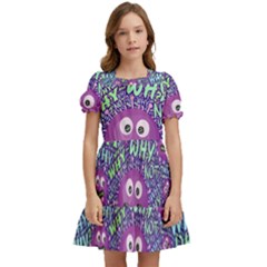 Why Not Question Reason Kids  Puff Sleeved Dress by Paksenen