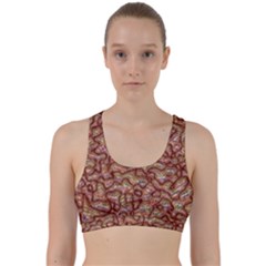 Mind Brain Thought Mental Back Weave Sports Bra by Paksenen