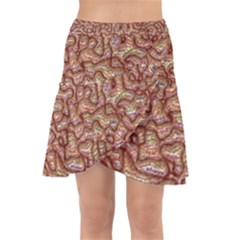 Mind Brain Thought Mental Wrap Front Skirt by Paksenen