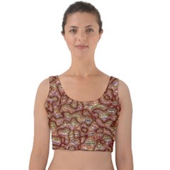 Mind Brain Thought Mental Velvet Crop Top by Paksenen