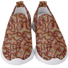 Mind Brain Thought Mental Kids  Slip On Sneakers by Paksenen