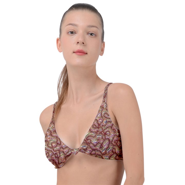 Mind Brain Thought Mental Knot Up Bikini Top