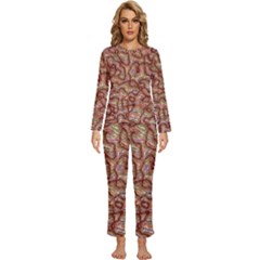 Mind Brain Thought Mental Womens  Long Sleeve Lightweight Pajamas Set by Paksenen