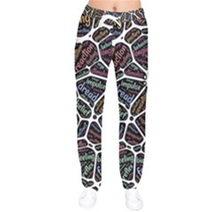 Mental Human Experience Mindset Women Velvet Drawstring Pants