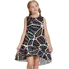 Mental Human Experience Mindset Kids  Frill Swing Dress by Paksenen