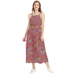 Love Hearts Valentines Connection Boho Sleeveless Summer Dress by Paksenen