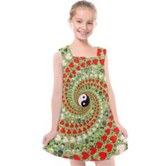 Love Avatars Characters Roles Yin Yang Kids  Cross Back Dress by Paksenen