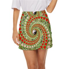 Love Avatars Characters Roles Yin Yang Mini Front Wrap Skirt by Paksenen