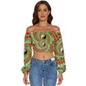 Love Avatars Characters Roles Yin Yang Long Sleeve Crinkled Weave Crop Top View1