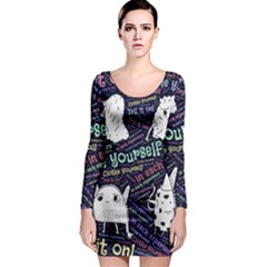 Experience Feeling Clothing Self Long Sleeve Bodycon Dress by Paksenen