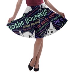 Experience Feeling Clothing Self A-line Skater Skirt by Paksenen