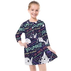 Experience Feeling Clothing Self Kids  Quarter Sleeve Shirt Dress by Paksenen