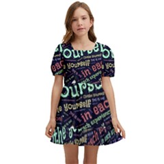 Experience Feeling Clothing Self Kids  Short Sleeve Dolly Dress by Paksenen