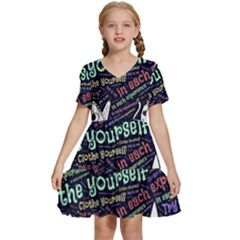 Experience Feeling Clothing Self Kids  Short Sleeve Tiered Mini Dress by Paksenen