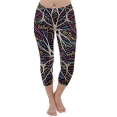 Mental Human Experience Mindset Pattern Capri Winter Leggings 