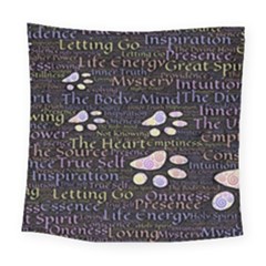 Footprints Path Mystery Unknown Square Tapestry (large)