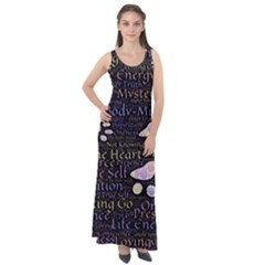 Footprints Path Mystery Unknown Sleeveless Velour Maxi Dress by Paksenen