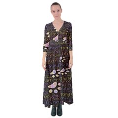 Footprints Path Mystery Unknown Button Up Maxi Dress by Paksenen