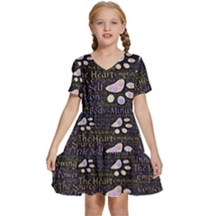 Footprints Path Mystery Unknown Kids  Short Sleeve Tiered Mini Dress by Paksenen