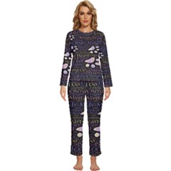 Footprints Path Mystery Unknown Womens  Long Sleeve Lightweight Pajamas Set by Paksenen