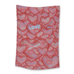 Love Hearts Valentine Red Symbol Small Tapestry