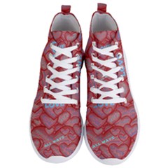 Love Hearts Valentine Red Symbol Men s Lightweight High Top Sneakers by Paksenen