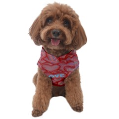 Love Hearts Valentine Red Symbol Dog Sweater by Paksenen