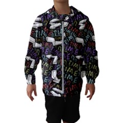 Time Nonlinear Curved Undirected Kids  Hooded Windbreaker