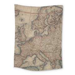 Old Vintage Classic Map Of Europe Medium Tapestry