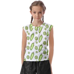 Cucumber Pattern 7 Kids  Raglan Cap Sleeve T-shirt