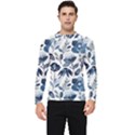 Indigo Watercolor Floral Seamless-pattern Men s Long Sleeve Rash Guard View1