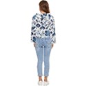 Indigo Watercolor Floral Seamless-pattern Women s Lightweight Cropped Hoodie View4